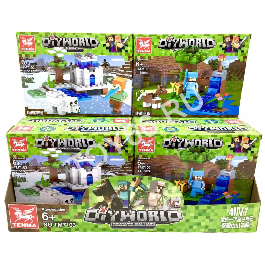 Конструктор Герои из кубиков 8 шт. в блоке TM7103