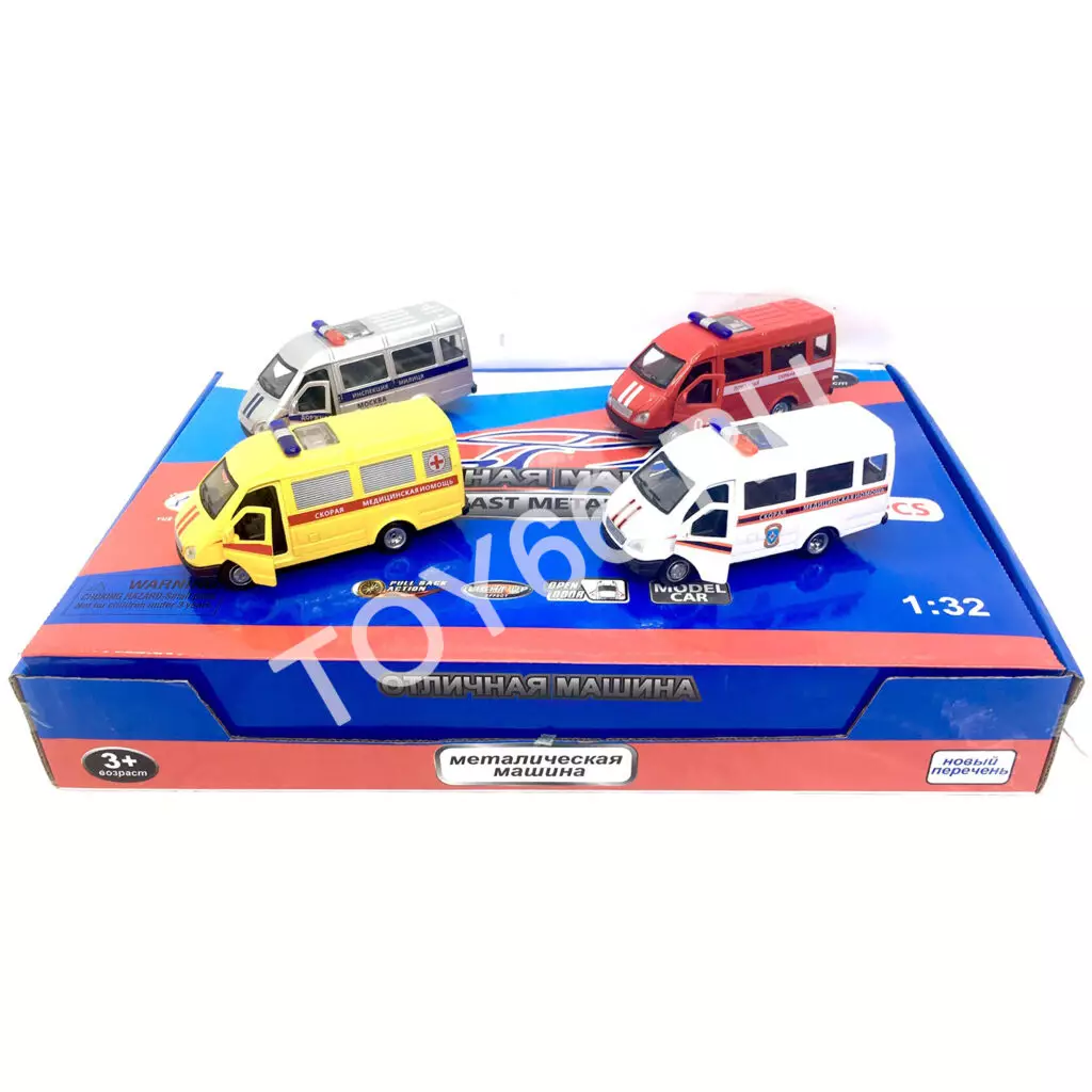 Модельки (металл) Газель 12 шт. в блоке YX1815P-12D