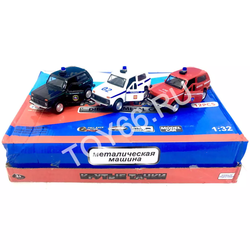 Модельки (металл) Нива 12 шт. в блоке YX82108P-12D