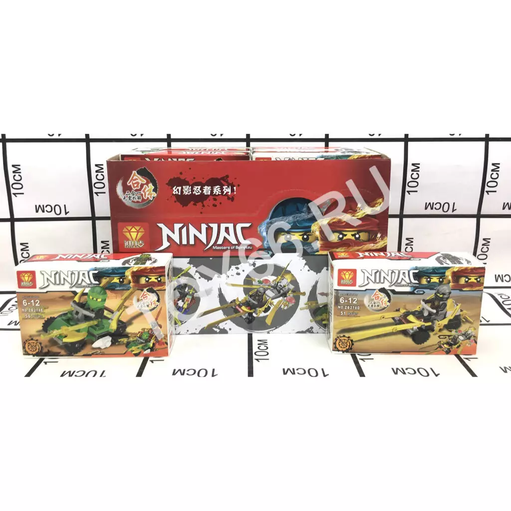 Конструктор Ниндзя 51 дет. 12 шт в уп. ZB278