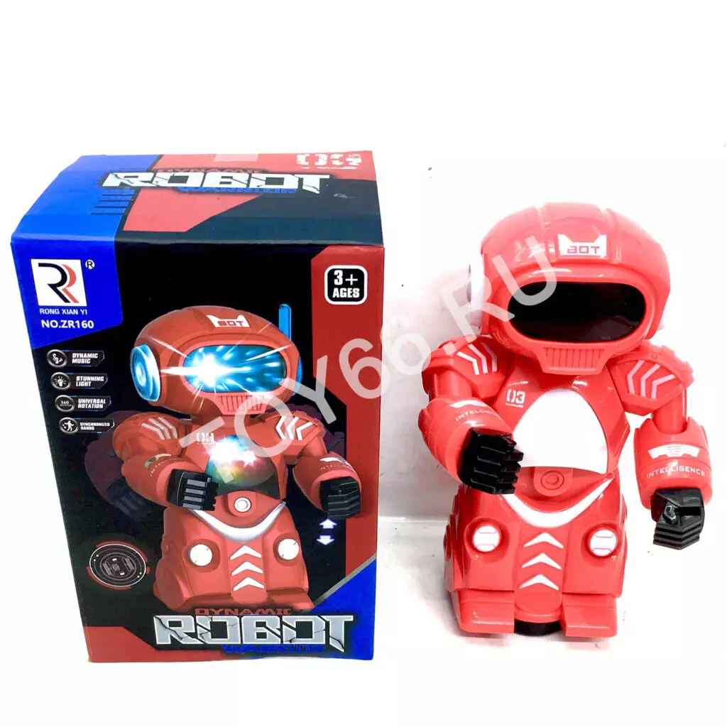 Робот на батарейках свет звук ZR160