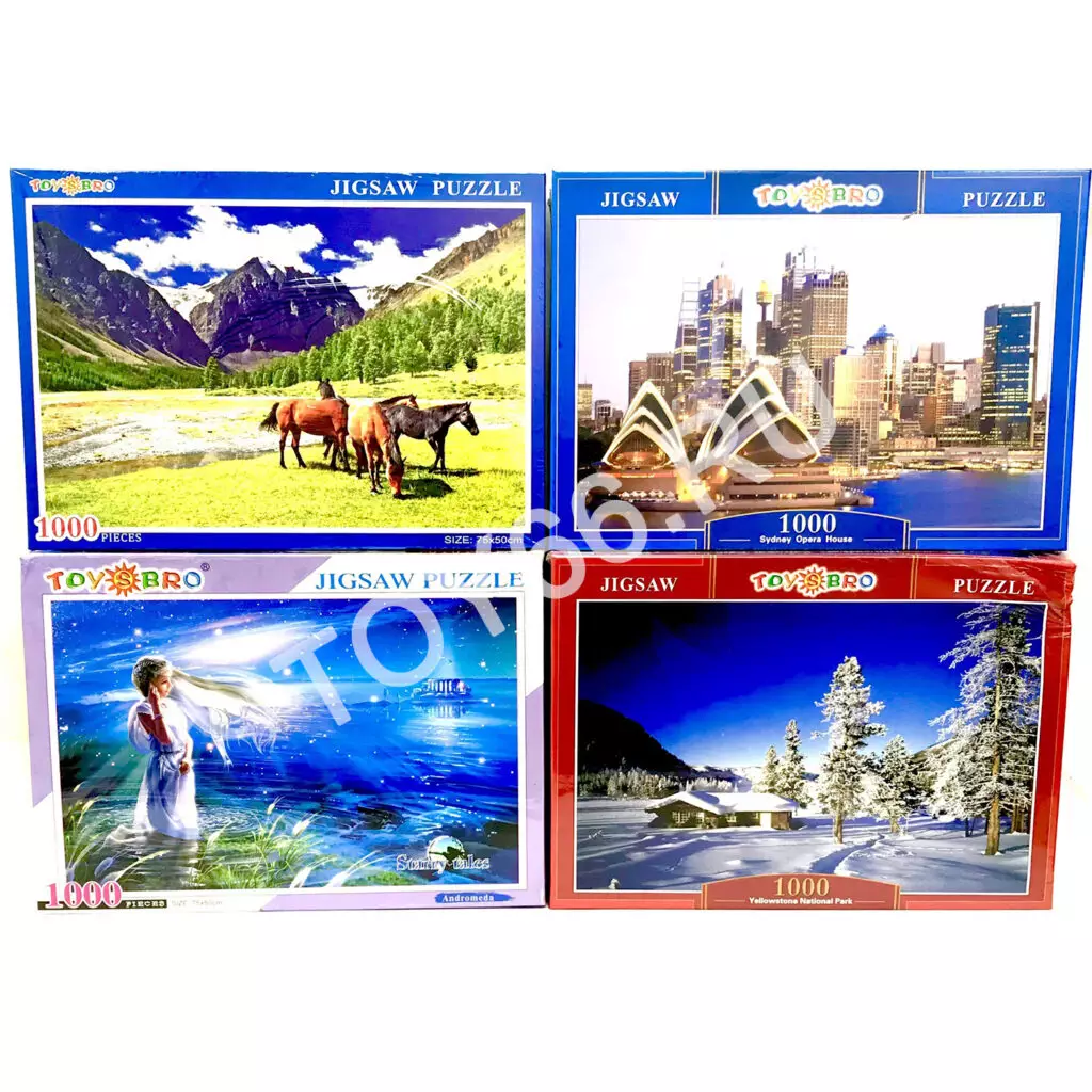 Пазлы 1000 дет. в ассортименте 100406