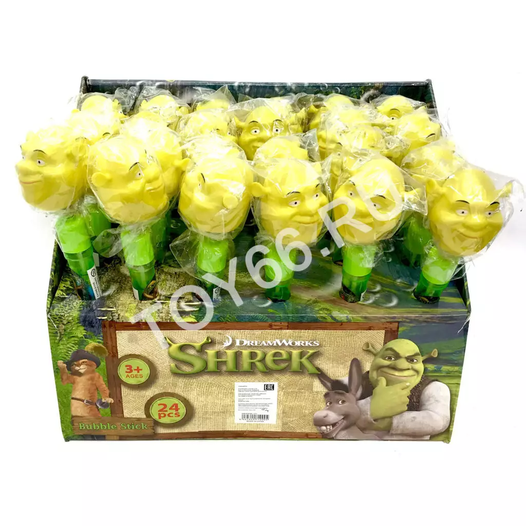 Мыльные пузыри Шрек 24 шт в блоке 1073