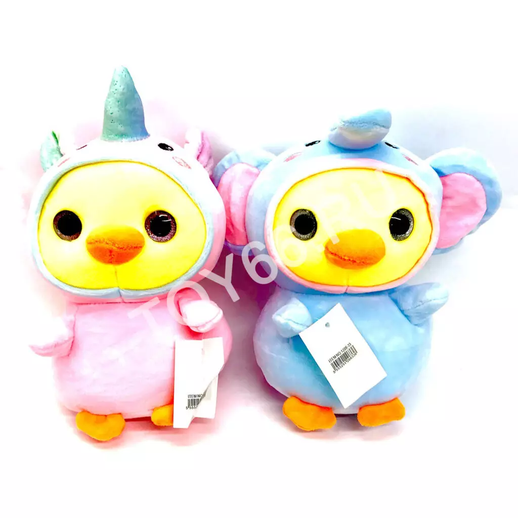 Мягкая игрушка Уточка-единорог 12 шт. в блоке 1206-33