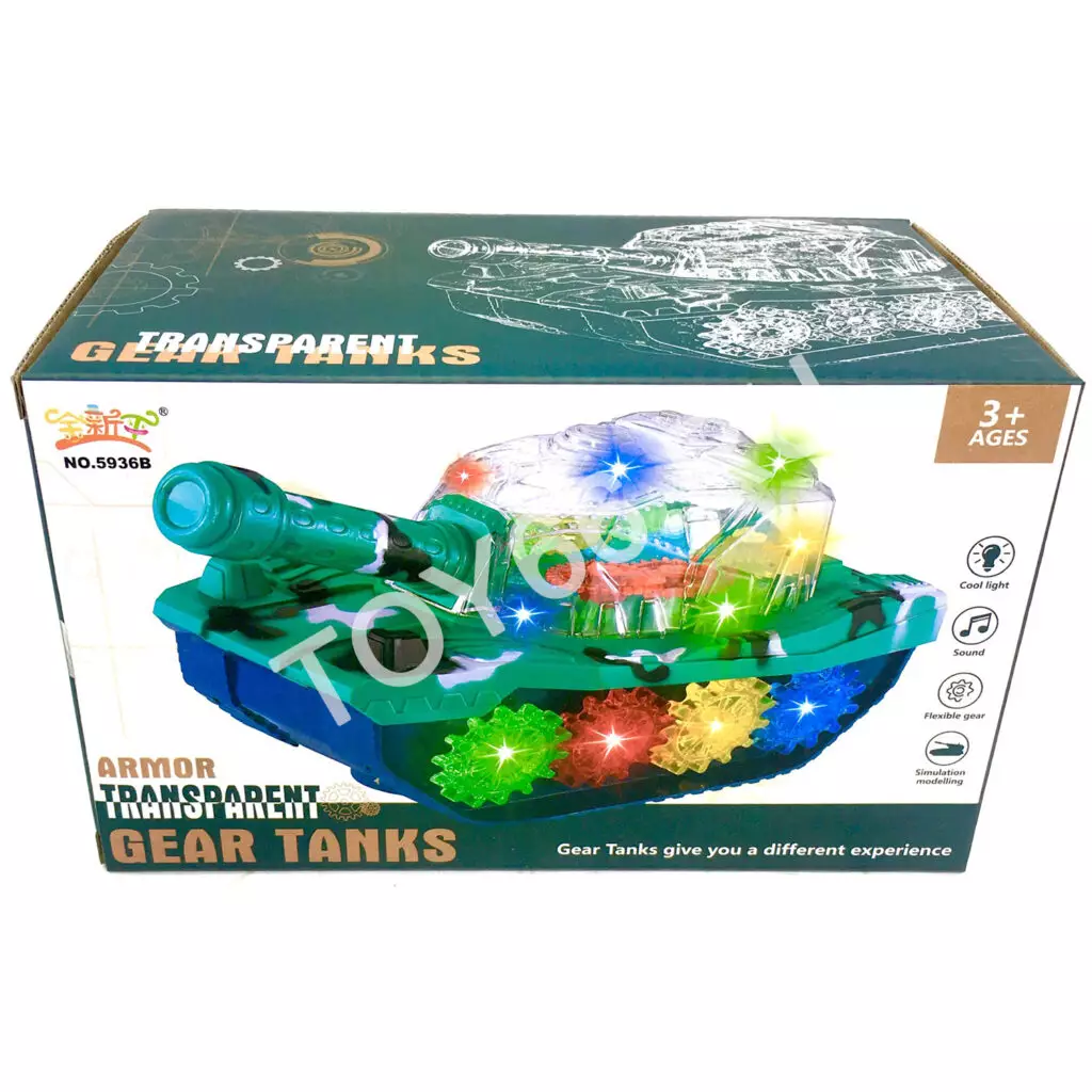 Танк с шестерёнками (свет, звук) 5936B