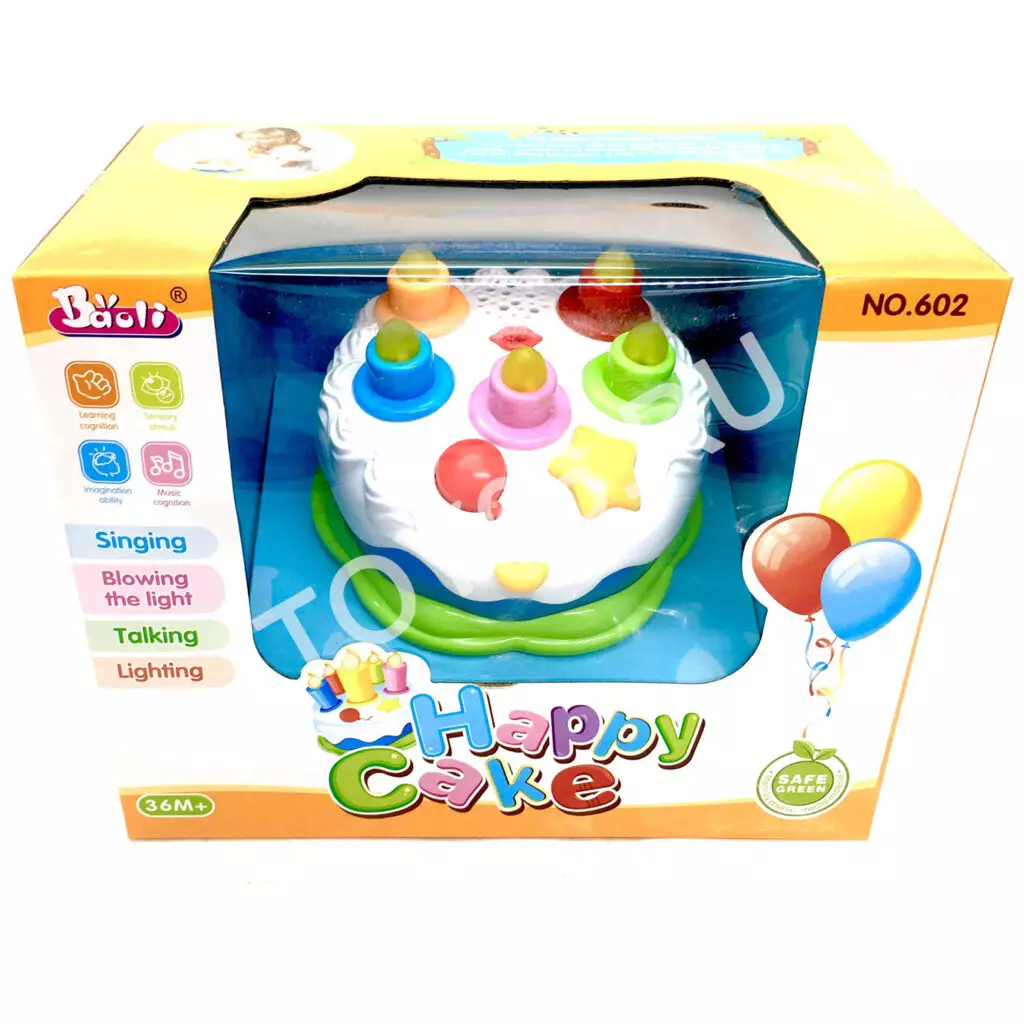 Тортик для малышей на батарейках свет, звук 602