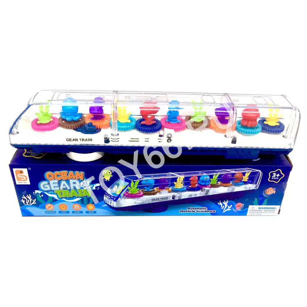Морской поезд с шестеренками, свет звук 6608-13B