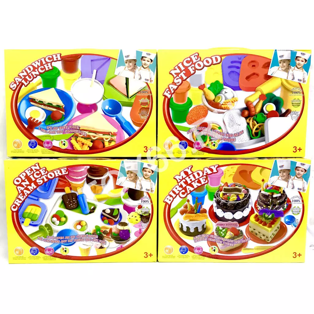 Цветное тесто лепка 4 вида 8210-8209-8207-8212