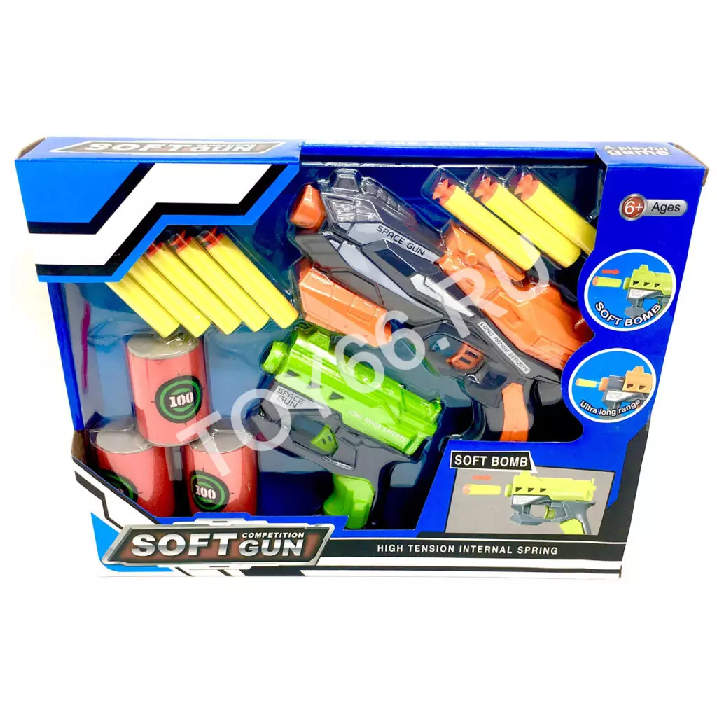 Пистолеты с мягкими пульками набор 826-22 Пистолеты с мягкими пульками набор 826-22