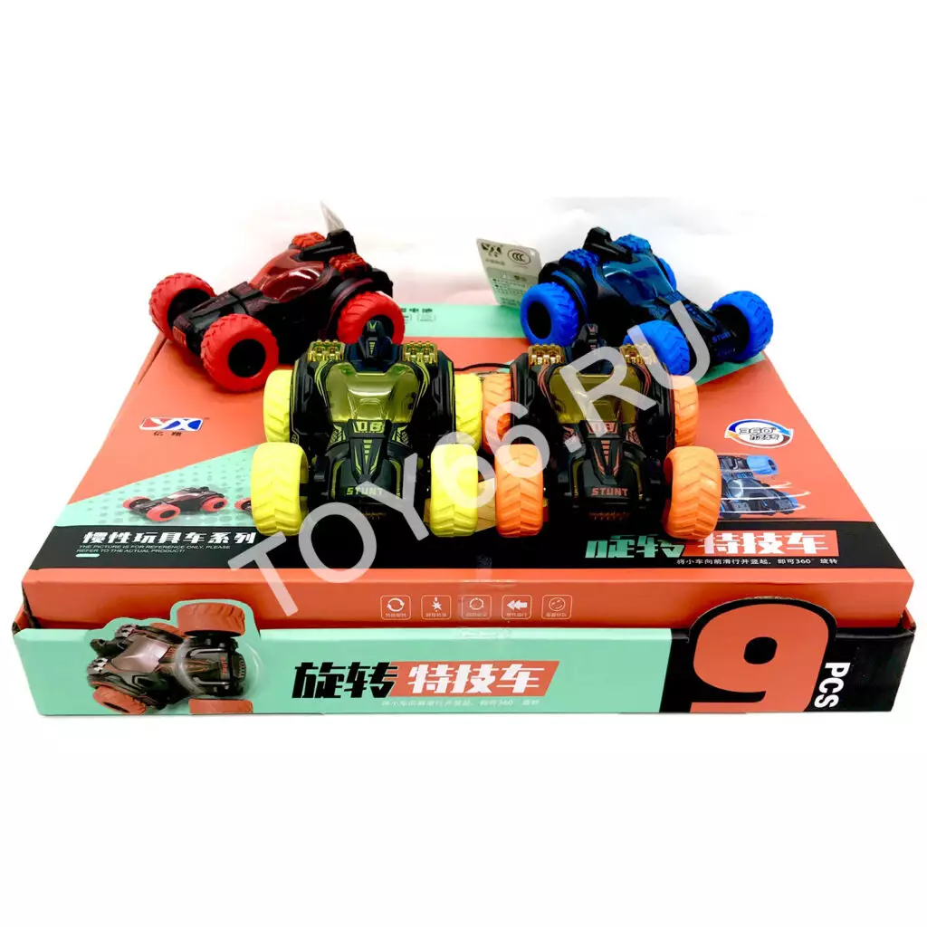 Машинка перевертыш 9 шт в блоке 987-56 Машинка перевертыш 9 шт в блоке 987-56