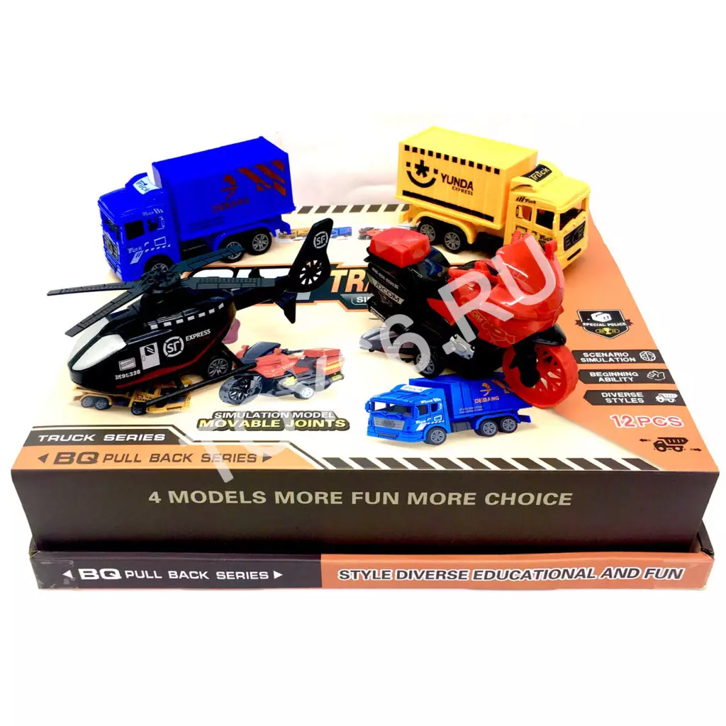 Модельки машин 12 шт. в блоке BQ600-22 Модельки машин 12 шт. в блоке BQ600-22