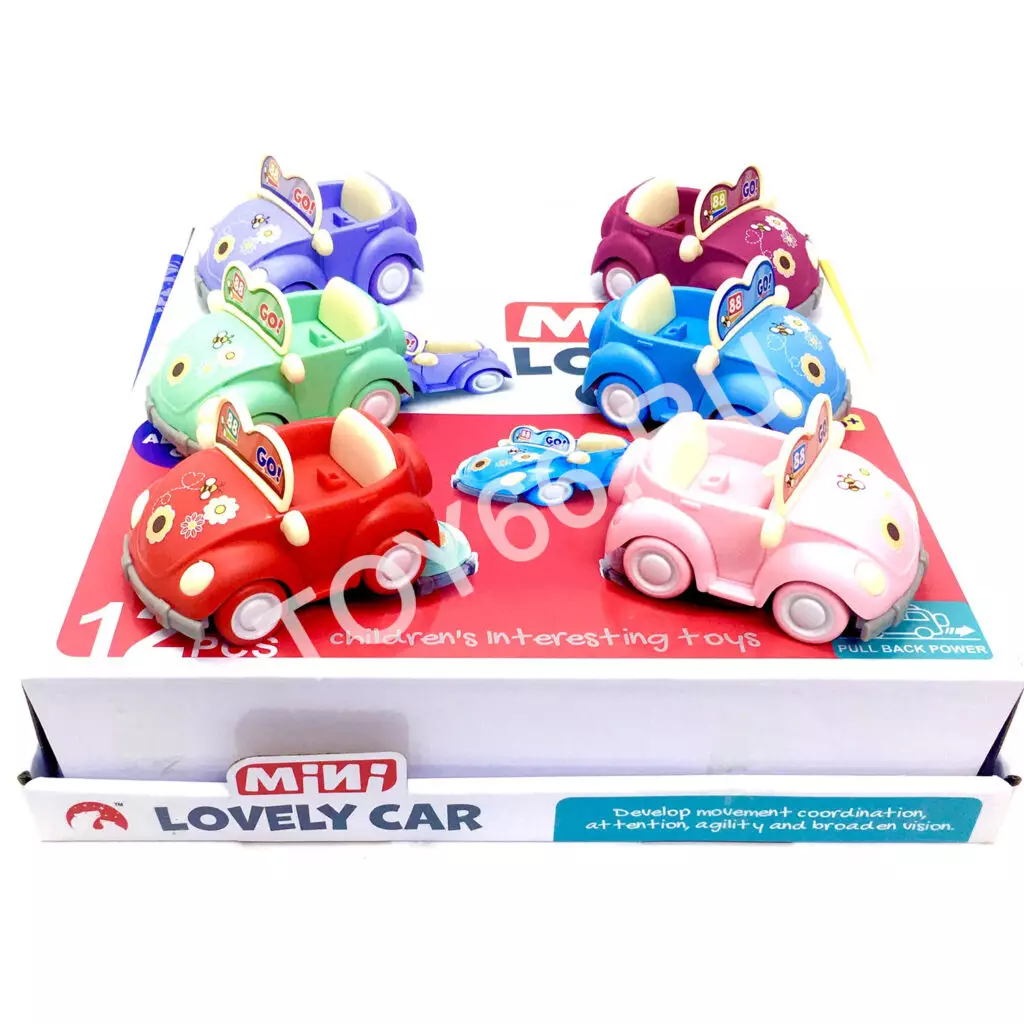 Мини машинки Lovely 12 шт. в блоке G0040
