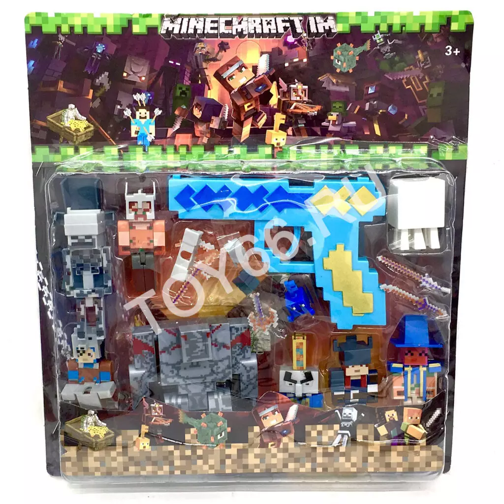 Фигурки с оружием Герои из кубиков на блистере J96