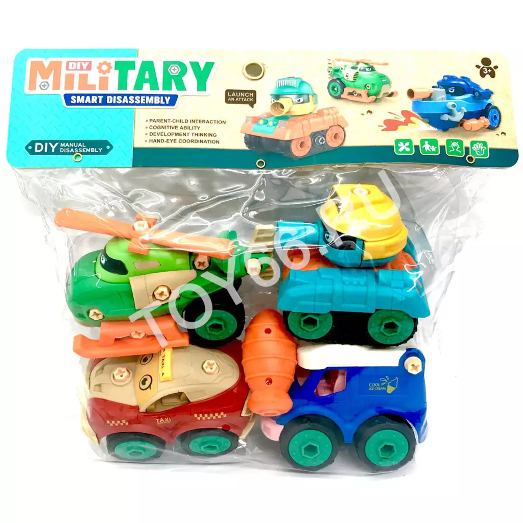 Машинки Мультяшки 4 шт. в уп. JD1899-18A