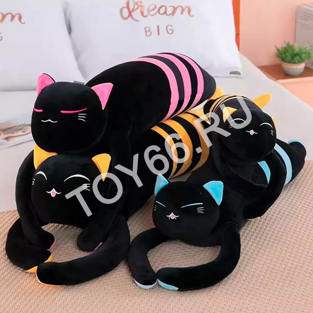 Мягкая игрушка Кошка полосатая 70 см JM005-1