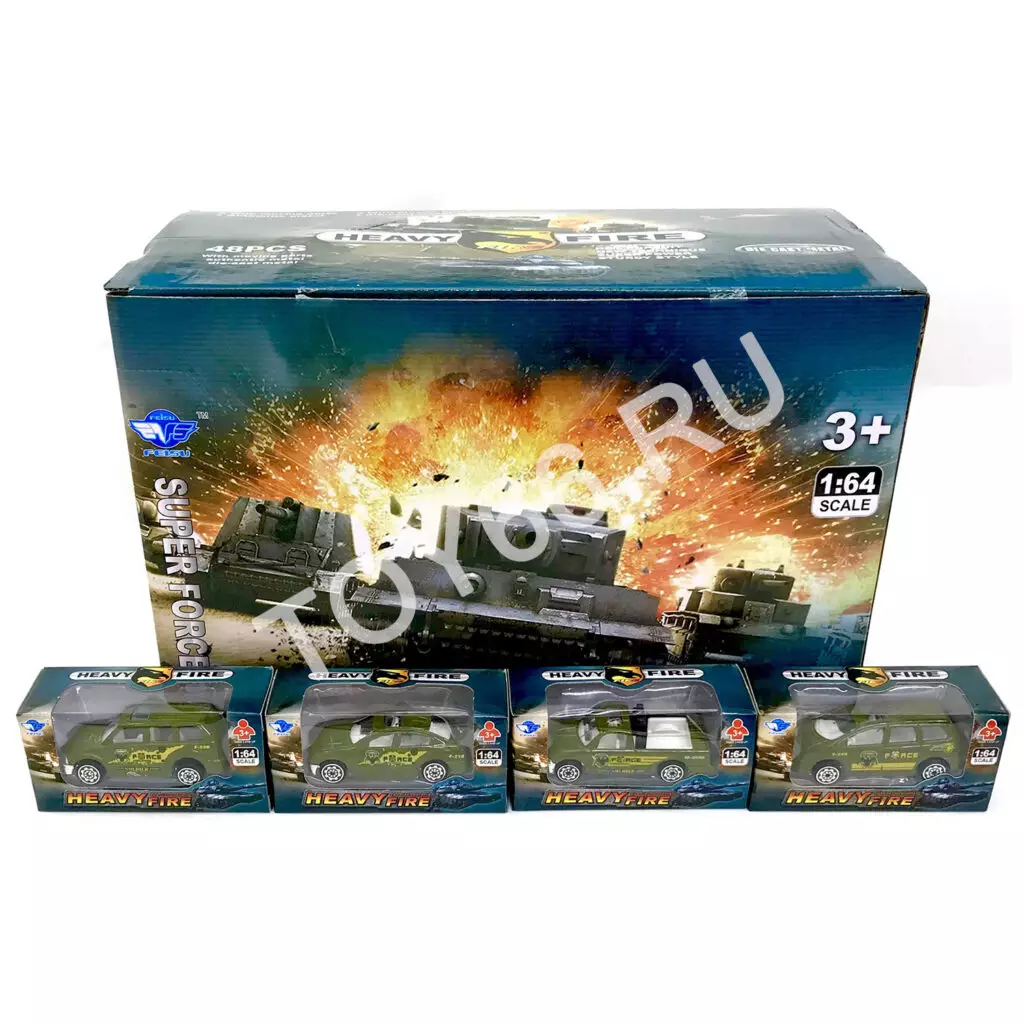 Машинки Армия 48 шт. в блоке JP7109