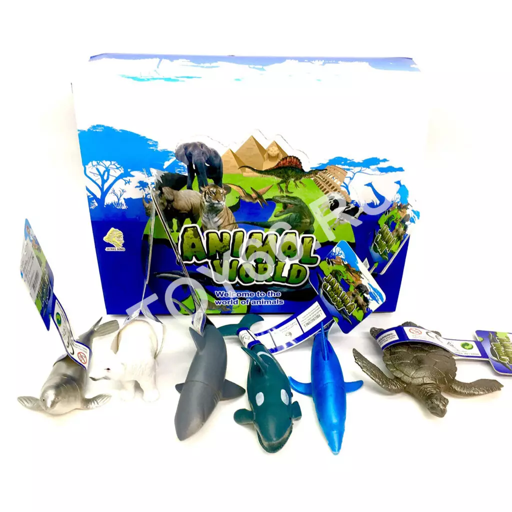 Морские животные 12 шт. в блоке JX023