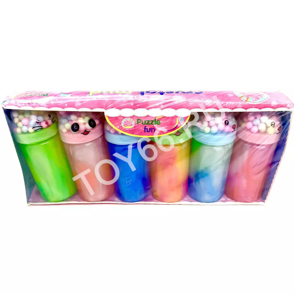 Лизун Котики 6 шт. в блоке LY-57