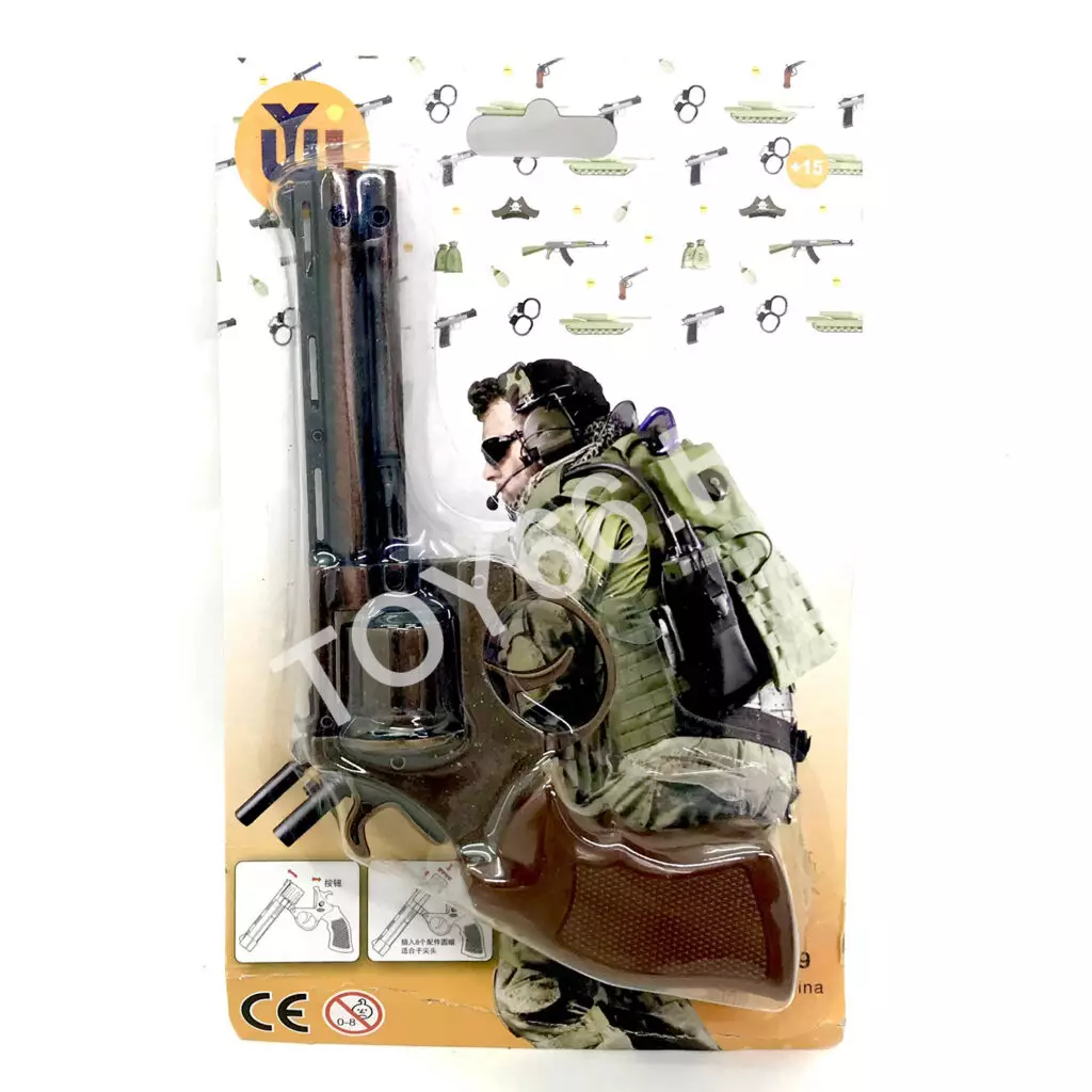 Пистолет металл с пистонами S-909