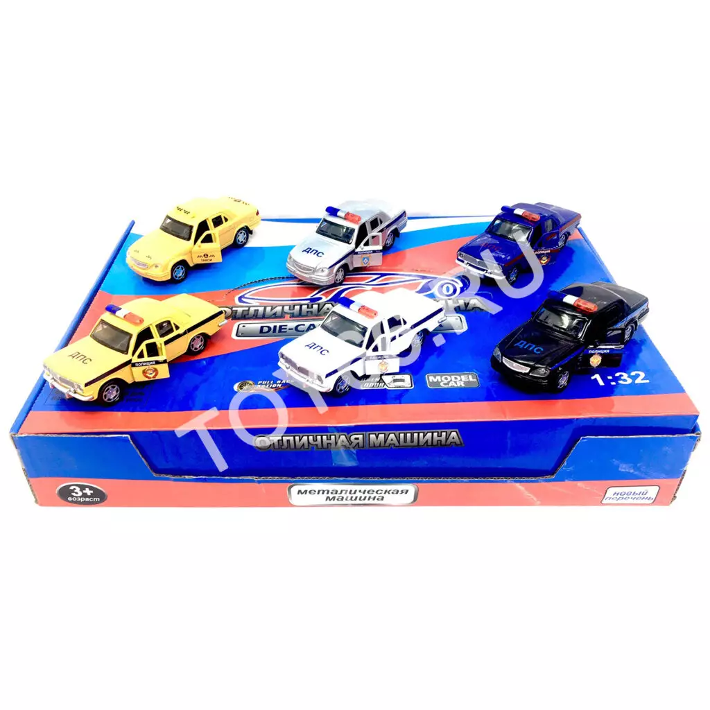 Модельки Полиция (металл) 12 шт. в блоке YX1821P-1822P-12D