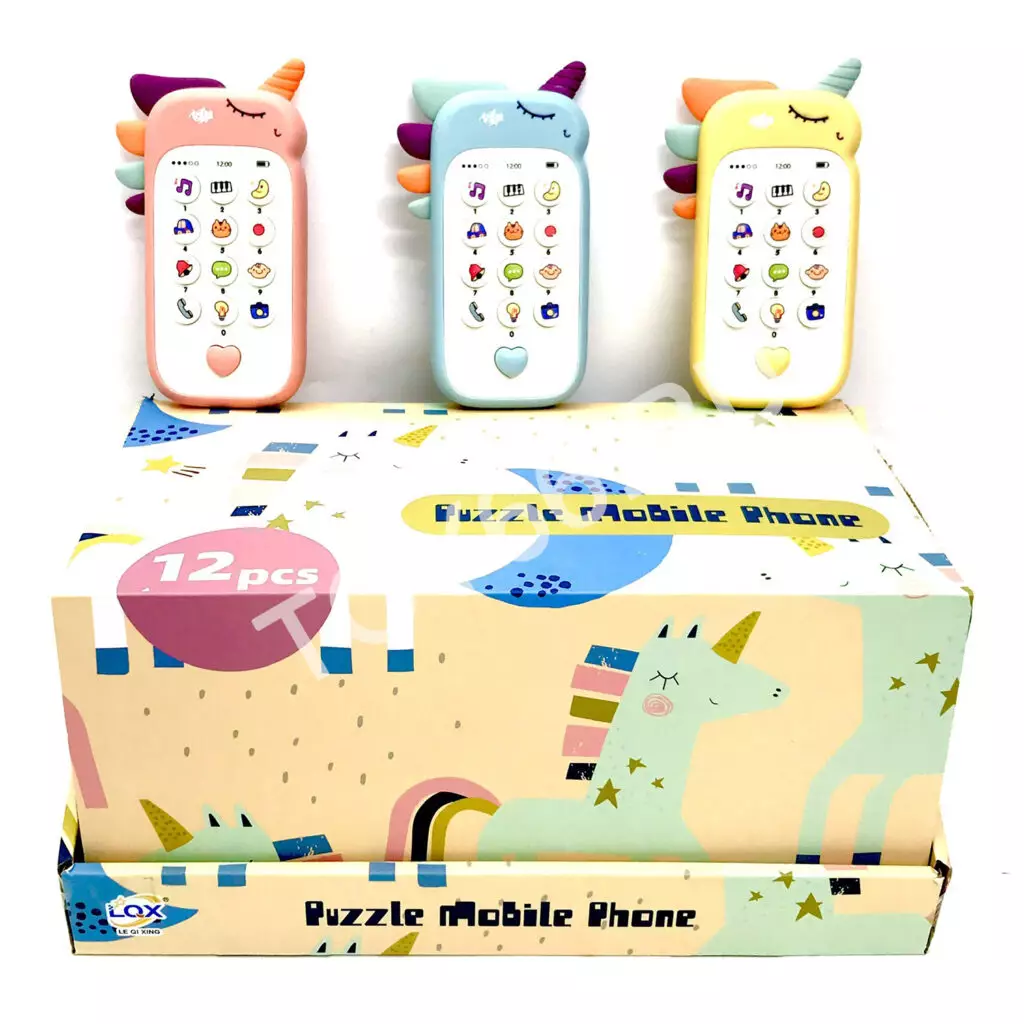 Музыкальный телефон для малышей на батарейках 12 шт. в блоке 188-7