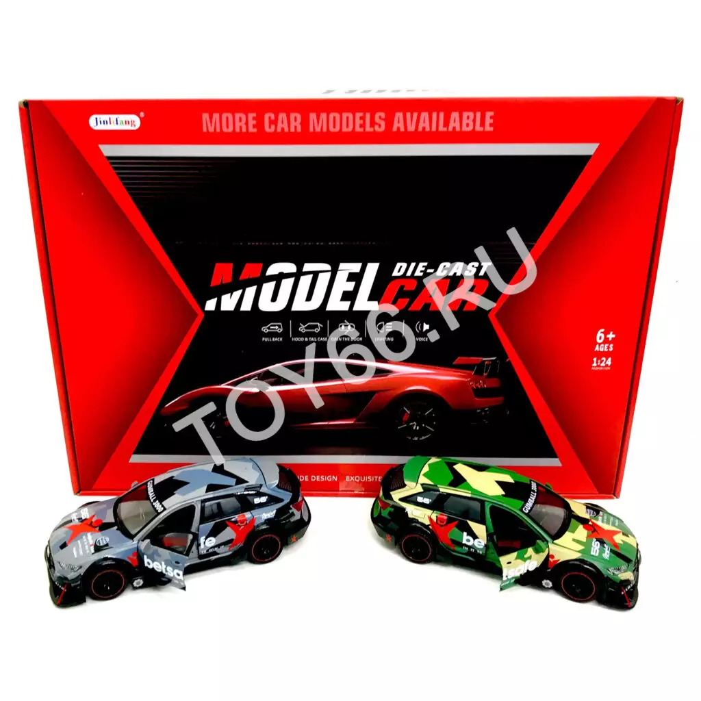 Модельки машин (металл) 6 шт. в блоке 1900-282