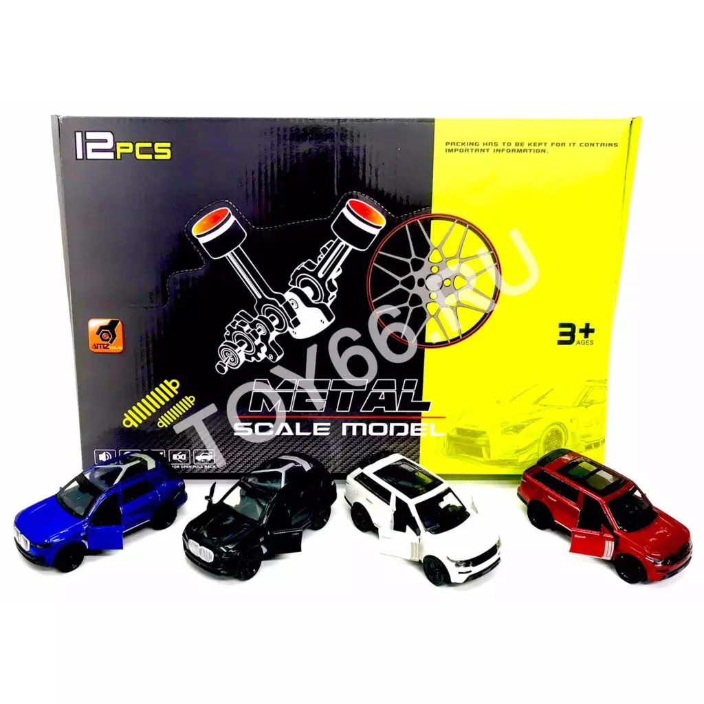 Модельки машин (металл) 12 шт. в блоке 3641C
