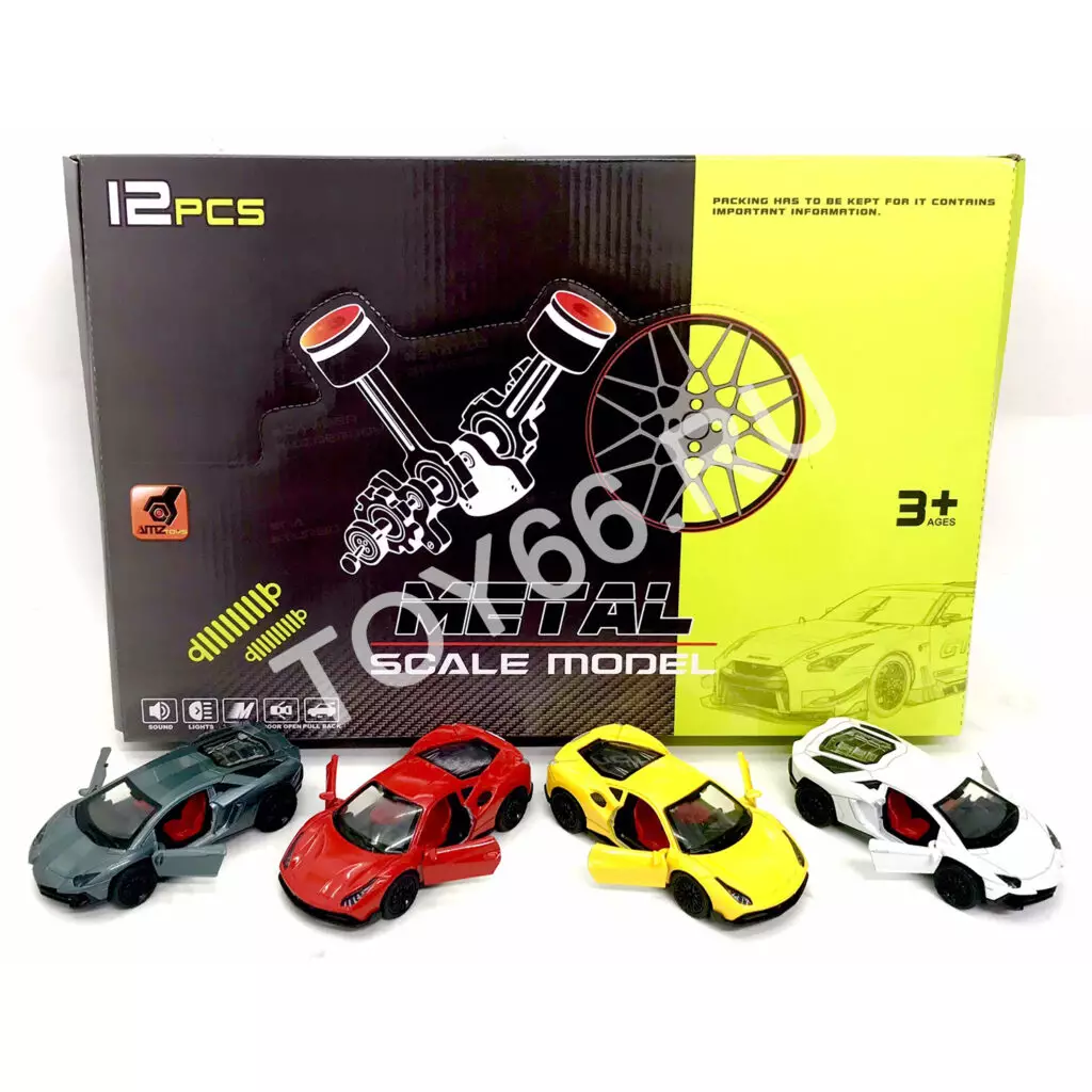 Модельки машин (металл) 12 шт. в блоке 3651C