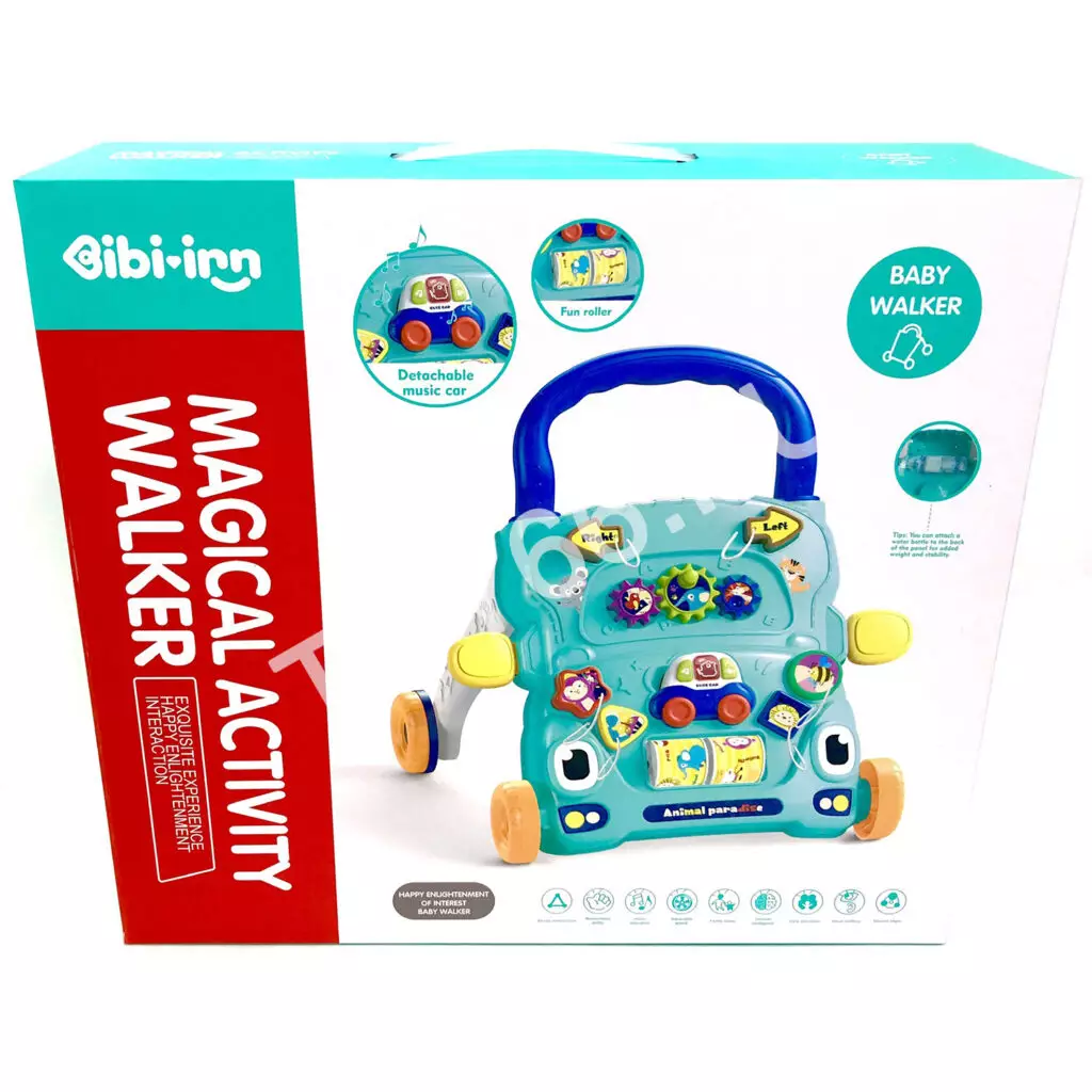 Музыкальная каталка ходунки Игровой центр бизиборд для малышей 6003 Музыкальная каталка ходунки Игровой центр бизиборд для малышей 6003