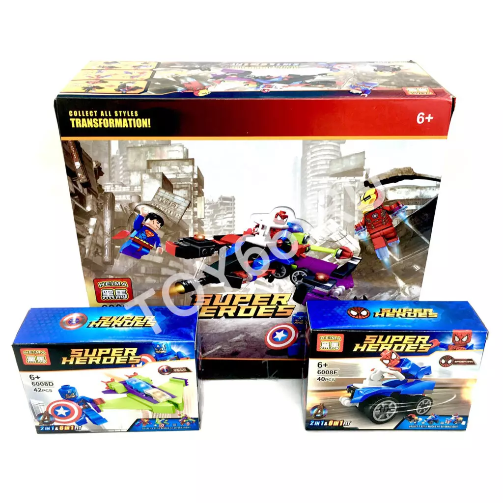 Конструктор супергерои 12 шт в блоке 6008 Конструктор супергерои 12 шт в блоке 6008