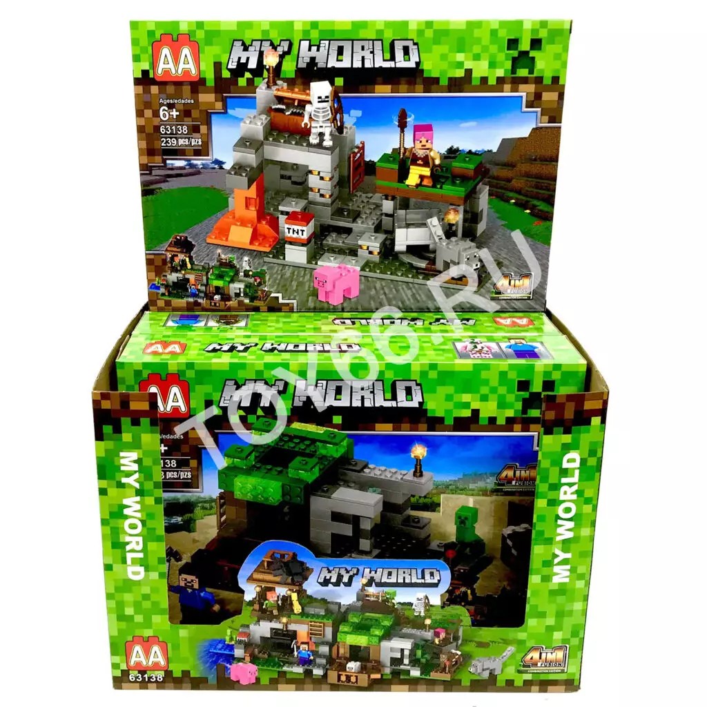 Конструктор Герои из кубиков 4 шт. в блоке 63138