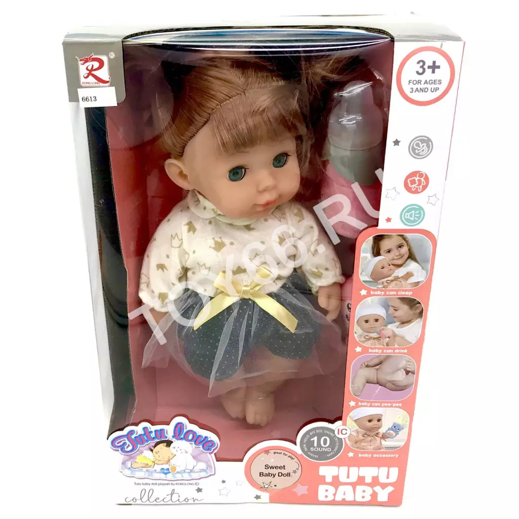 Пупс интерактивный Tutu baby 6613