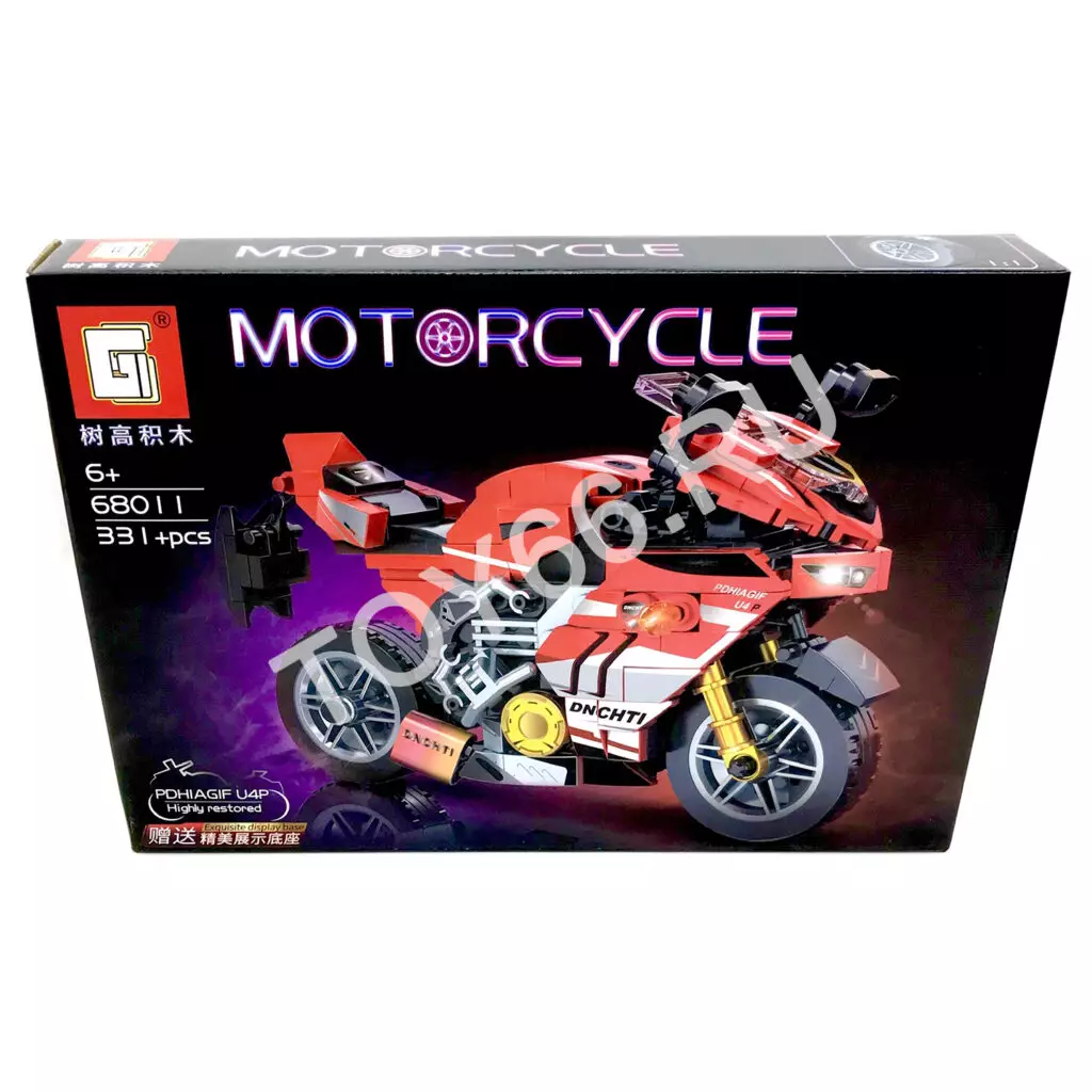Конструктор Мотоцикл 331 дет. 68011 Конструктор Мотоцикл 331 дет. 68011