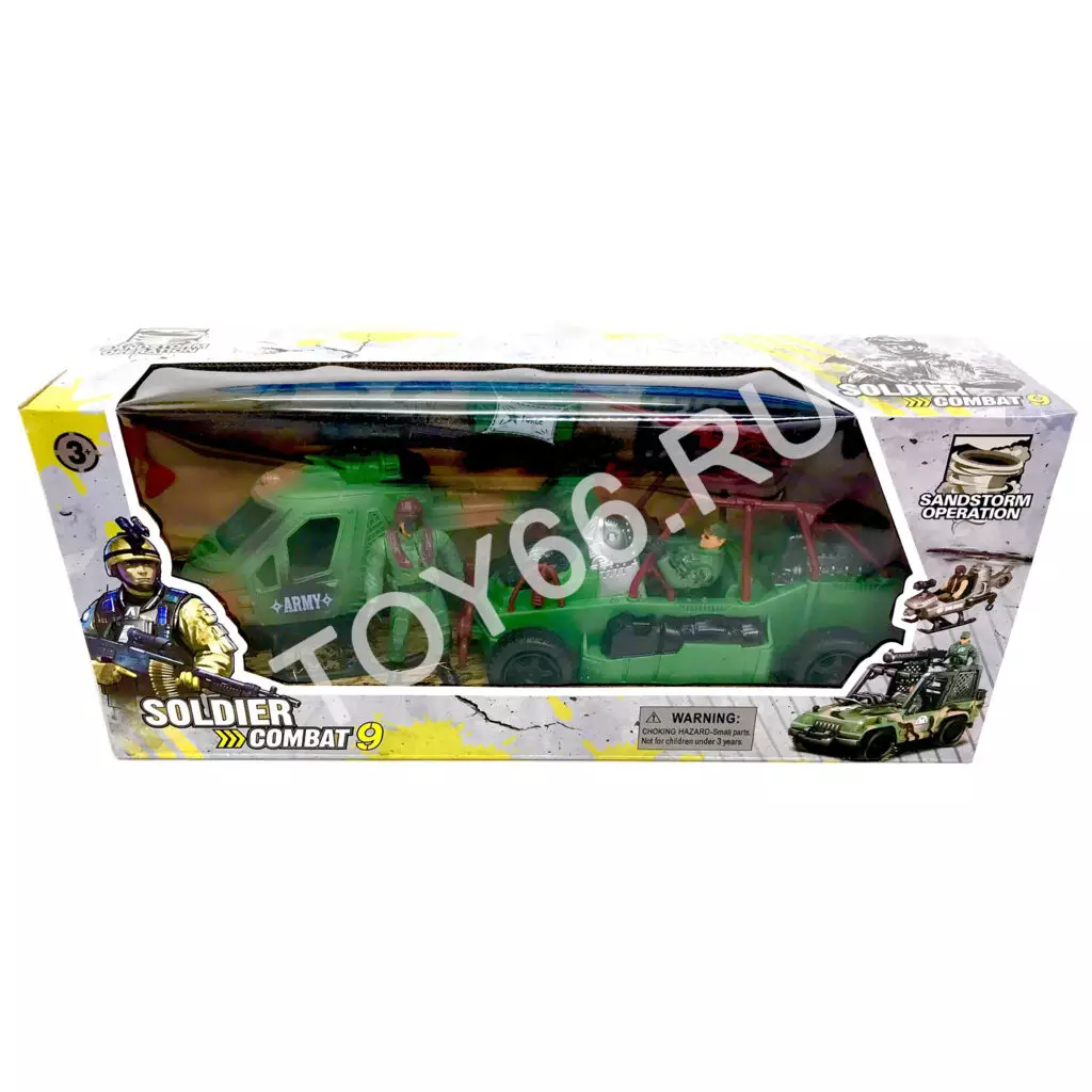 Набор военной техники Вертолёт + машина 81-36C