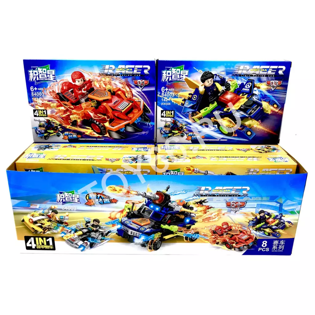 Конструктор Гонки, 8 шт в блоке 84003