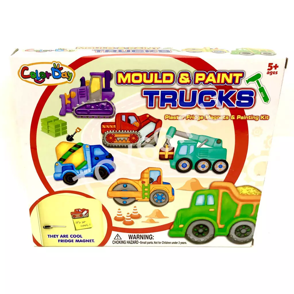 Набор для творчества (гипсовые машинки+краски+магнит) 8841
