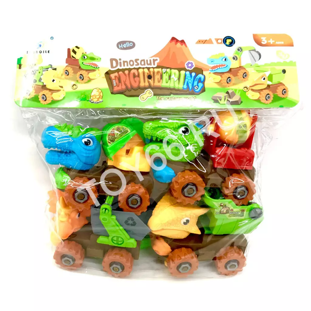 Набор машин Дино, 4 шт в наборе 8881