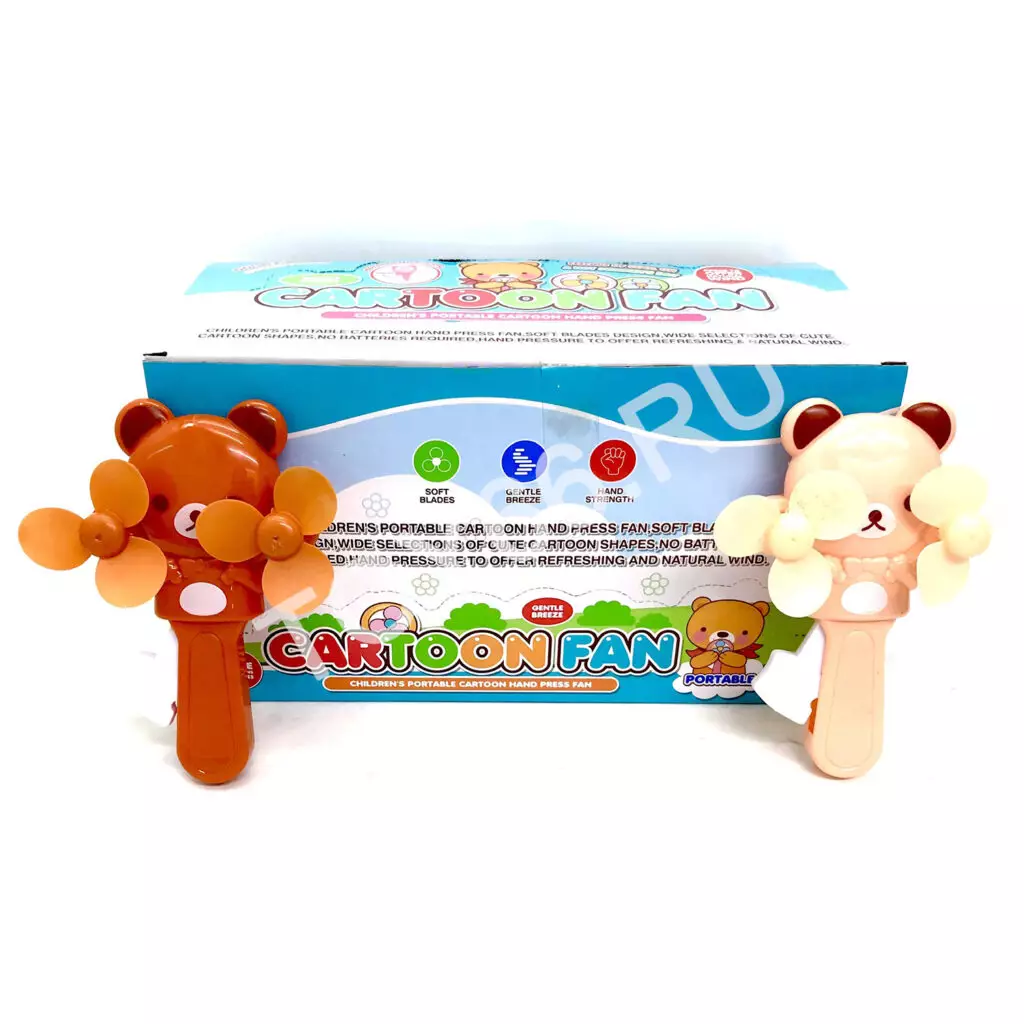 Вентилятор Мишка 12 шт в блоке 998-26