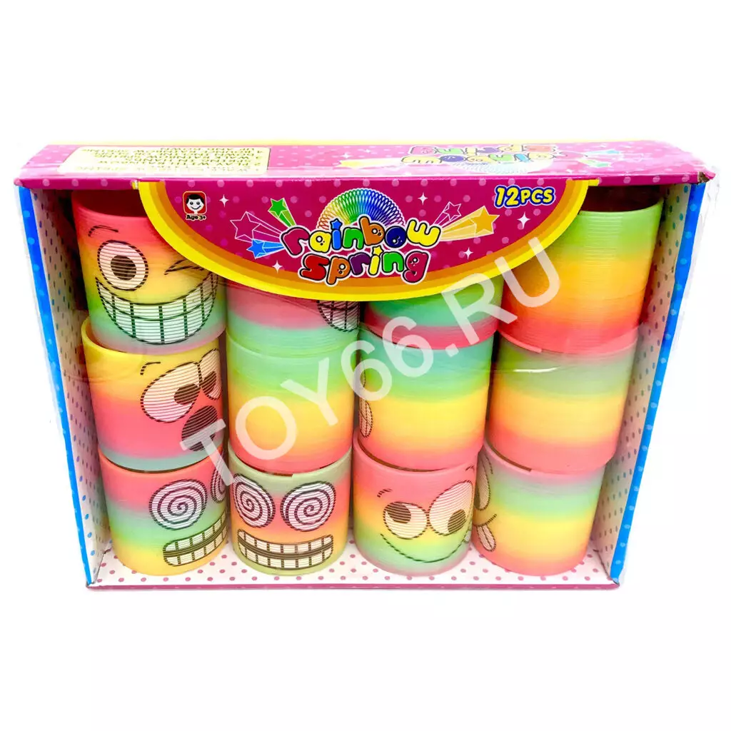 Пружинка Радуга 12 шт. в блоке B1219-2GT