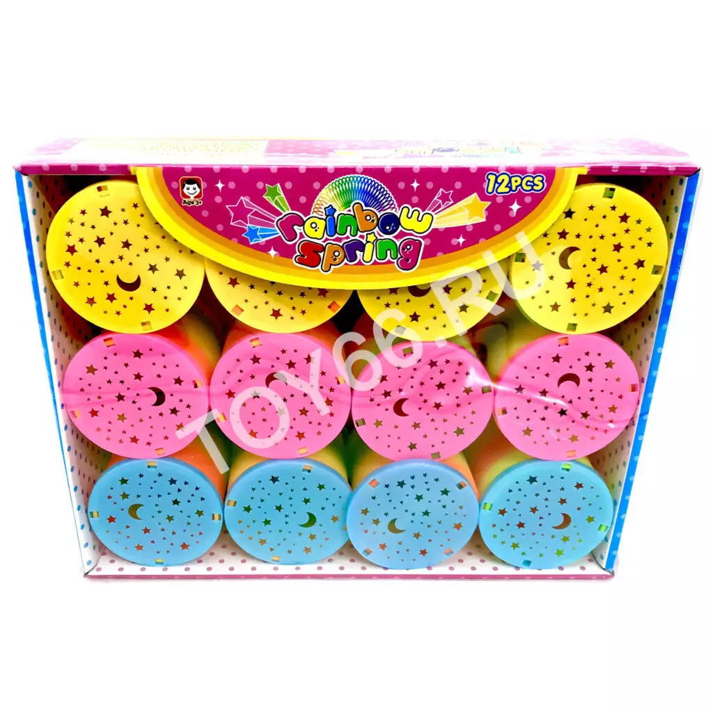 Пружинка Радуга 12 шт. в блоке B1219-X