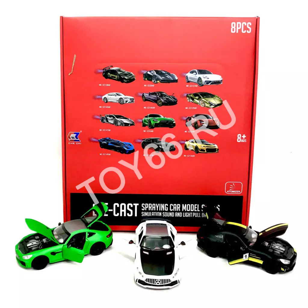 Модельки машин Мерседес 8 шт. в блоке CZ30AD