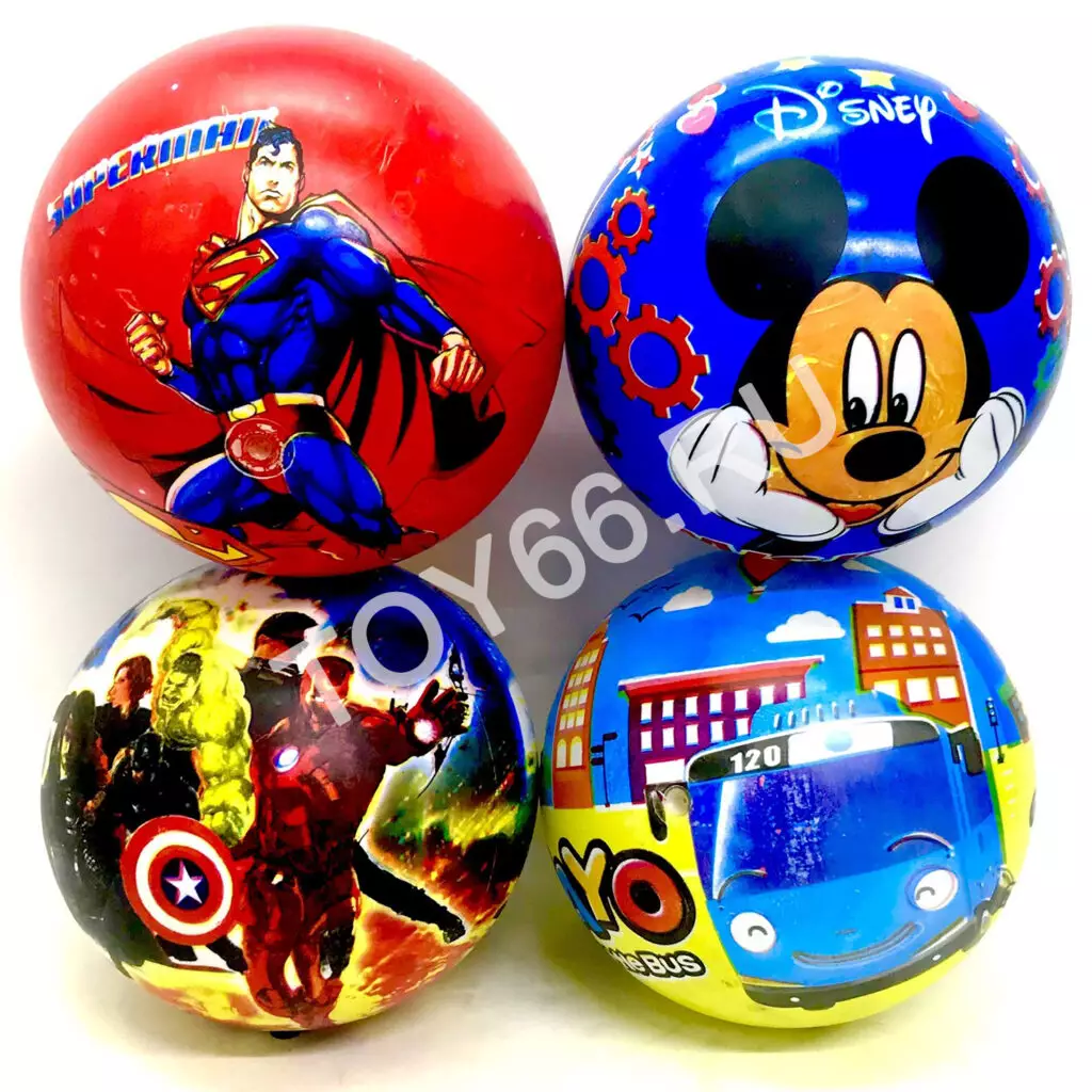 Мяч надувной (диаметр 19 см) 10 шт. в блоке GD100