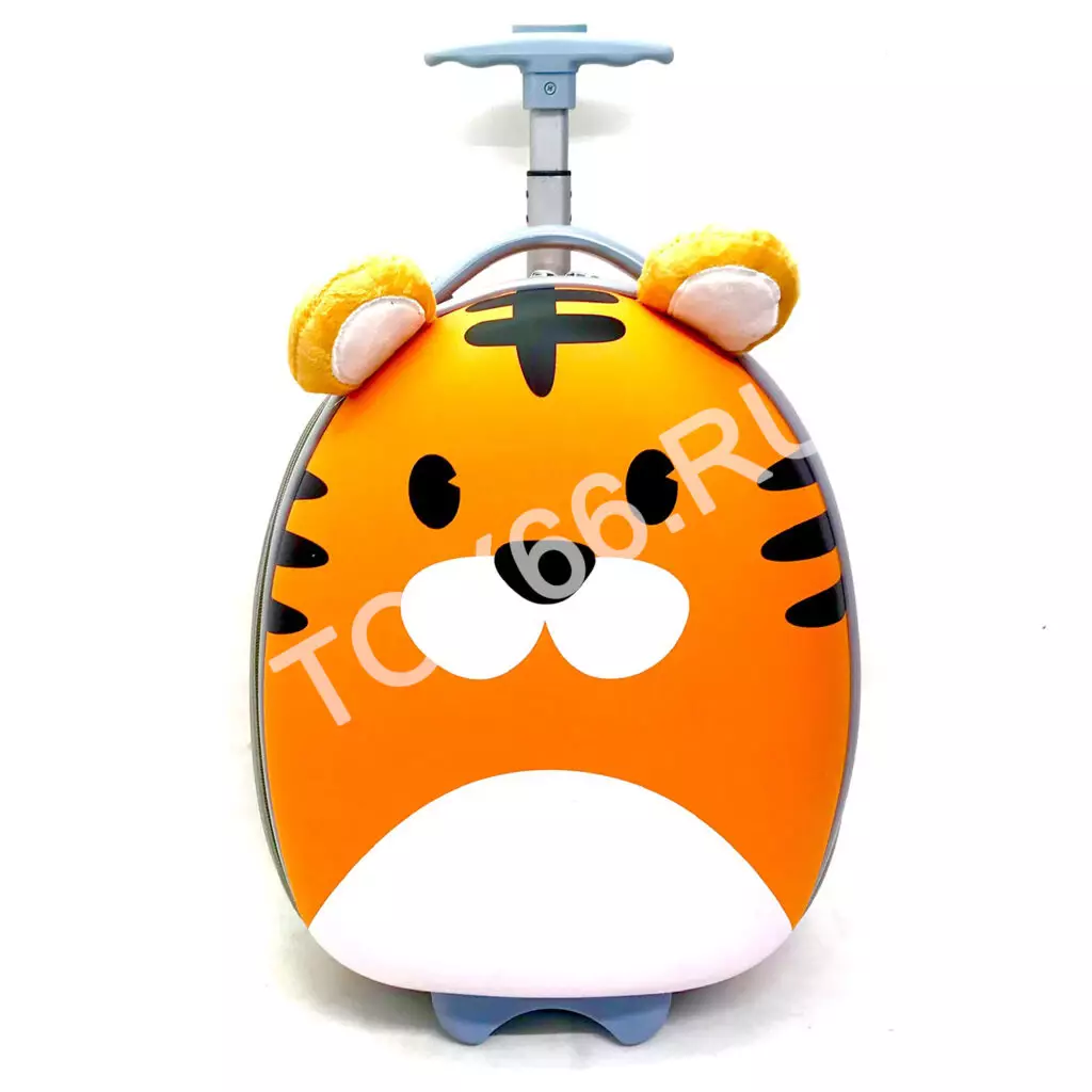 Чемодан с выдвижной ручкой Тигр (оранжевый) HY007