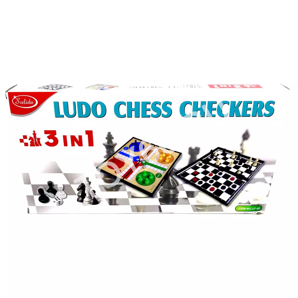 Шахматы шашки лудо 3 в 1 LC-03