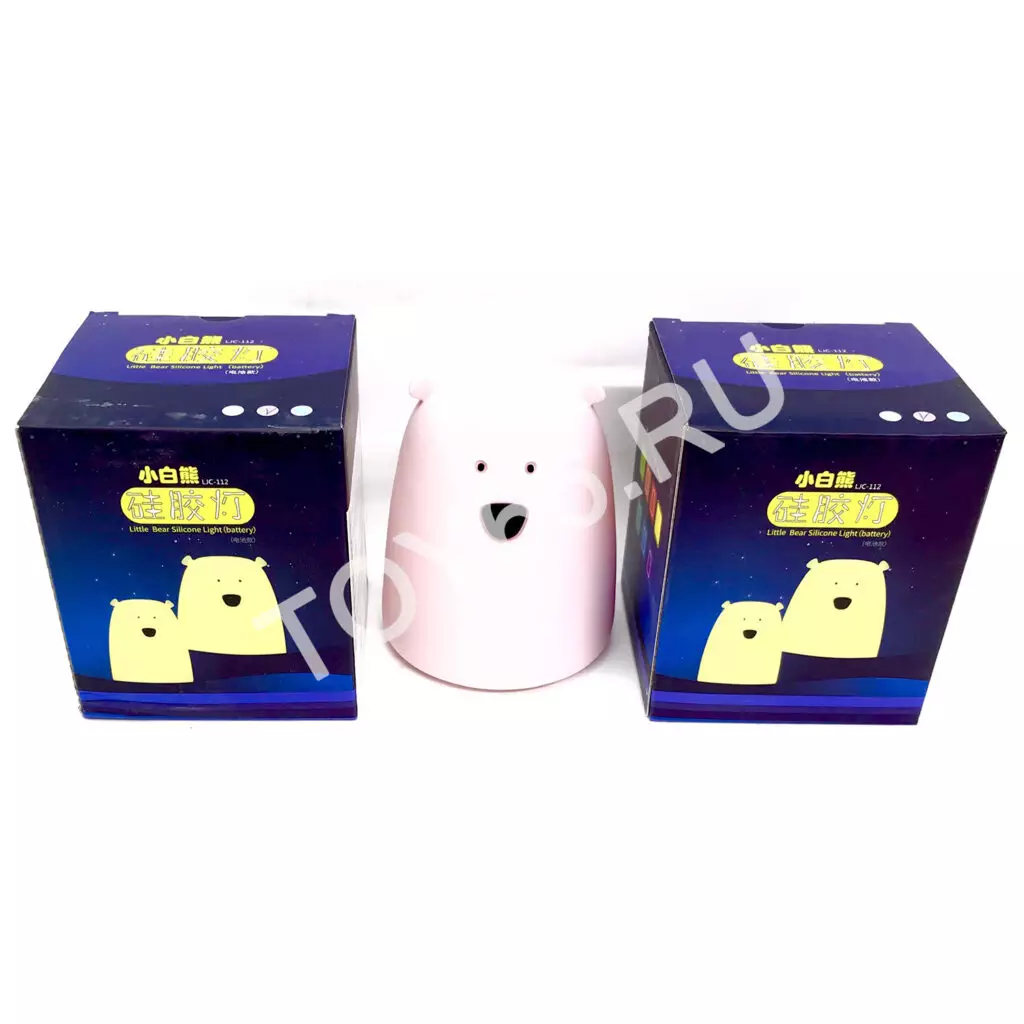 Силиконовый светильник-ночник «Медведь» с эффектом смены цвета и USB LJC-112