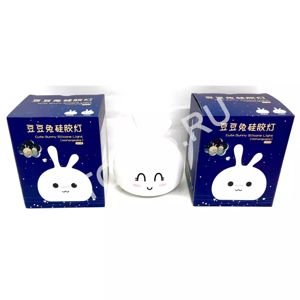 Силиконовый светильник-ночник «Кролик» с эффектом смены цвета и USB LJC-122