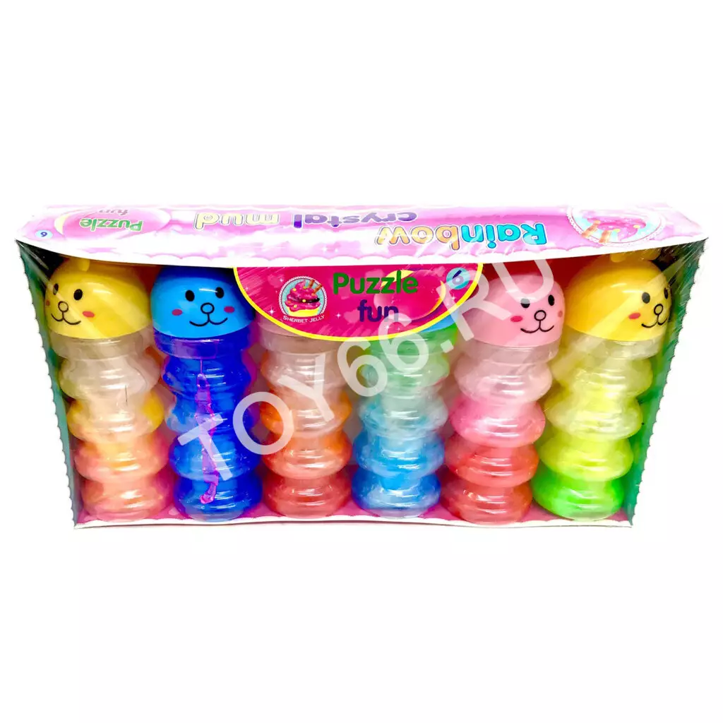 Слайм зайчики 6 шт. в блоке LY-006