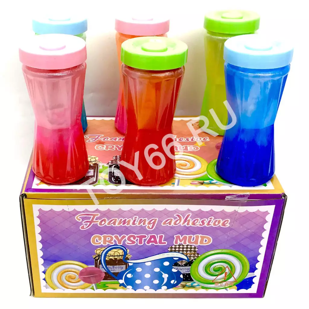 Слайм в колбах 12 шт. в блоке LY-008