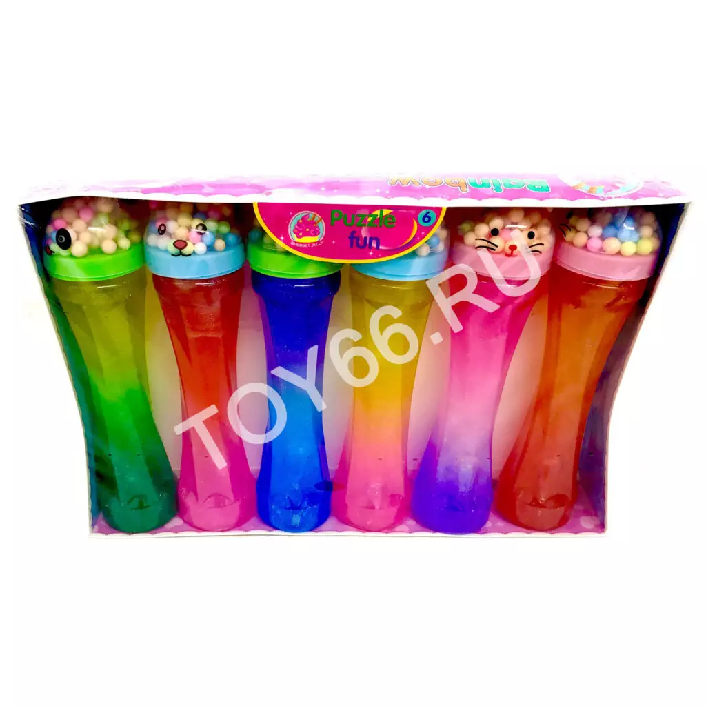 Слайм в колбах 6 шт. в блоке LY-010