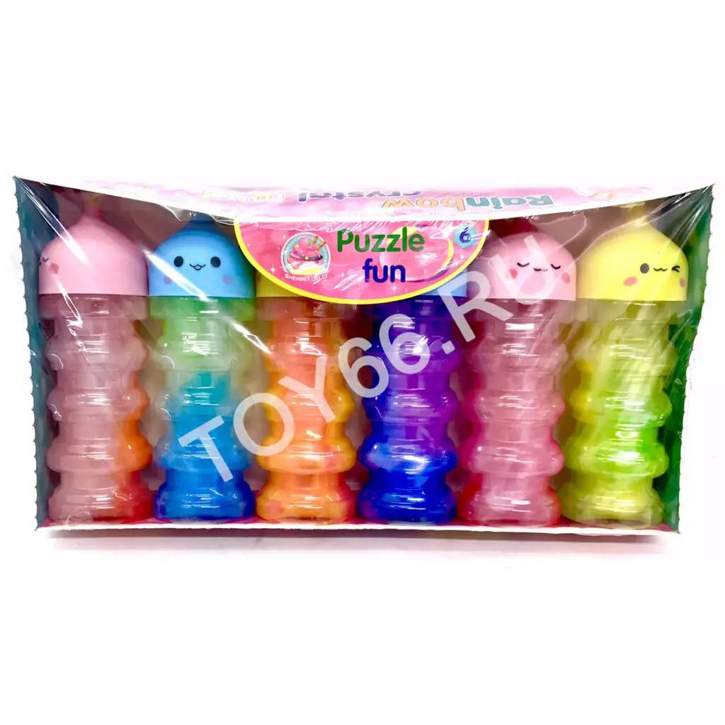 Лизун слайм 6 шт в блоке LY-84